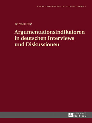 cover image of Argumentationsindikatoren in deutschen Interviews und Diskussionen